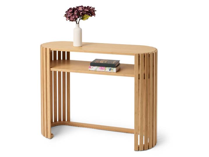 Tchibo - Konsole »Holt« aus Bambus mit Lamellenelmenten - 100x35x76cm - naturfarben -