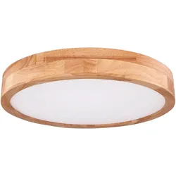 LED Deckenlampe CCT Dimmbar Holz-Optik Esstischlampe mit Fernbedienung Leuchte, Kaltweiss 6000 Kelvin Tageslicht, 24 Watt 1350 Lumen 3000-6000 Kelvin, DxH 40x10,5 cm