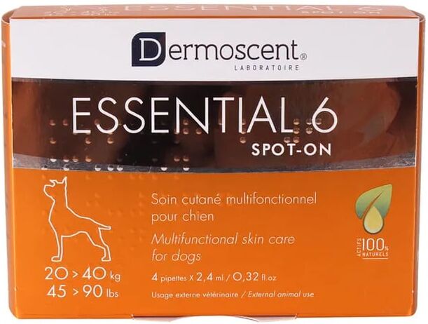 Dermoscent Essential 6 Spot On Cães 20-40 Kg 4 Unds