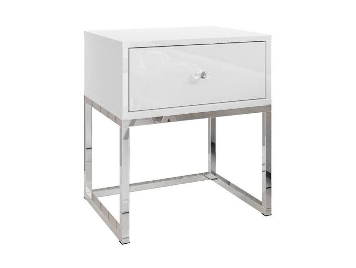 Lookway Nachttisch BLANCO GLAMOUR auf einem Gestell, 45x52x36,5 cm