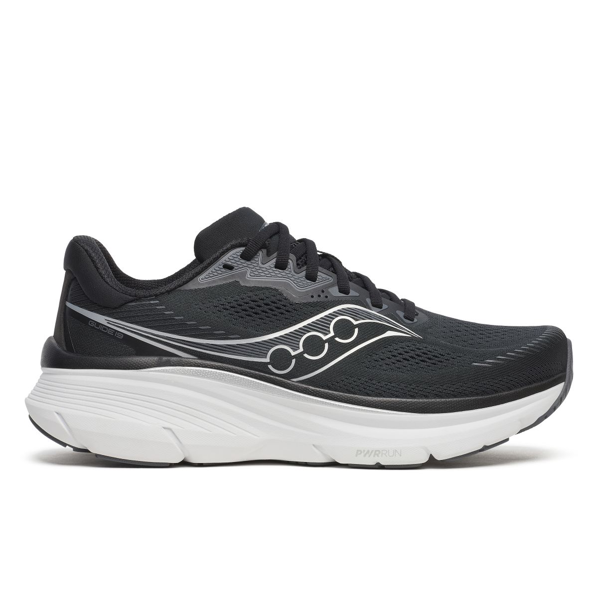 Saucony Guide 19 Men's black/silver (100) 43 S21059-100-43-WIDE