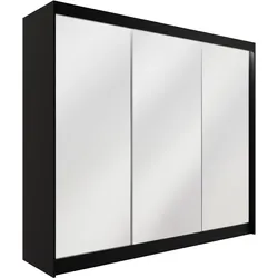 KLEIDERSCHRANK AMOHA mit LED - 250 cm - Schwarz