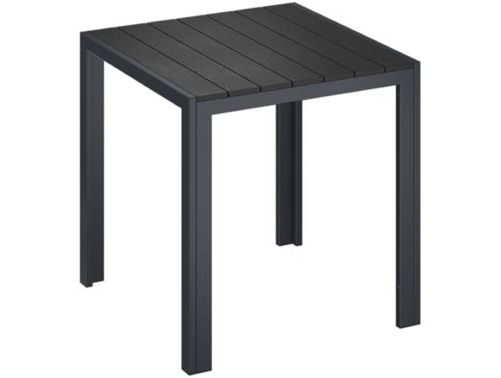 STEELSØN Alaris Gartentisch 75x75 cm, 4 Personen, Anthrazit, Metallgestell Garten Esstisch, kleiner Balkontisch, Outdoor Tisch, Terrassentisch, Kunstholz Tischplatte, UV- & wetterfest, Balkonmöbel