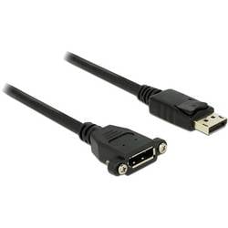Delock DisplayPort Anschlusskabel DisplayPort Buchse, DisplayPort Stecker 1 m Schwarz 85114 vergoldete Steckkontakte, 4K UHD DisplayPort-Kabel