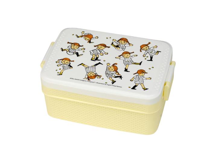Rätt Start Boîte à déjeuner Pippi Cirkus 8x18,5 cm Jaune-blanc