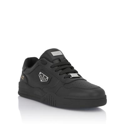Sneaker PHILIPP PLEIN "Street", Herren, Gr. 43, Normalschaft, schwarz (0202, schwarz, schwarz), Schuhe Sneaker