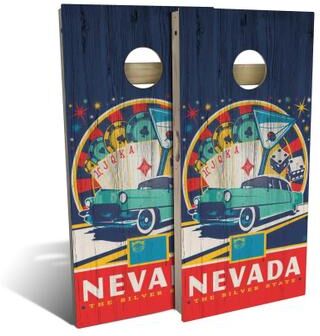 Skip's Garage Nevada State Pride Outdoor Cornhole Board Set