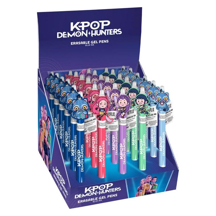 Pyramid K-Pop Demon Hunters Stylo gel effaçable Retractable Clip Icon Présentoir (30) (30x) (GARS0160)