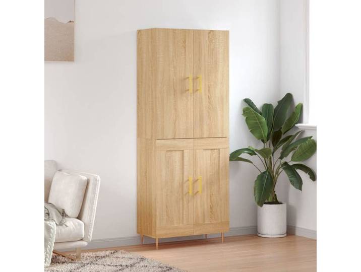 Buffet haut Chêne sonoma design Meuble de rangement 69 5x34x180 cm Salle à manger