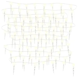vidaXL Weihnachts-Eiszapfen-Licht 100 LEDs Warmweiß 10 m Acryl PVC