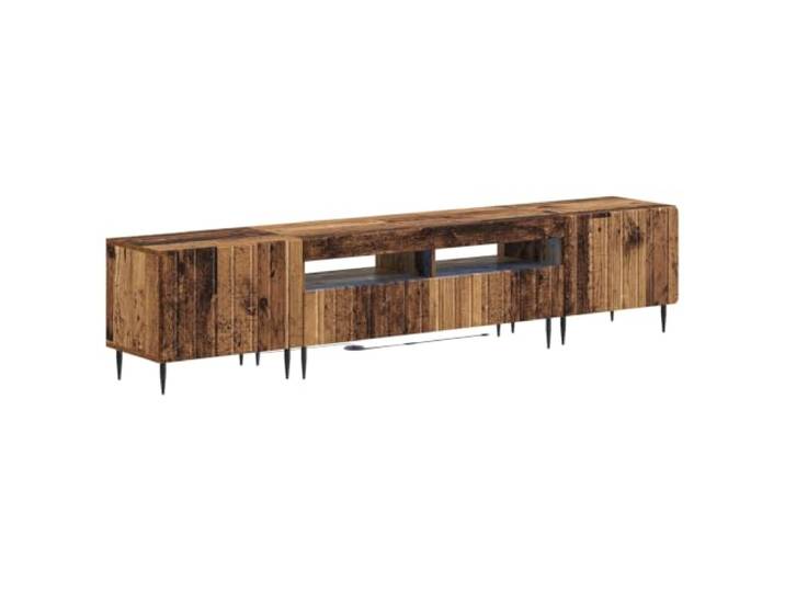 vidaXL 3-teiliges LED TV Regal ZWOLLE Altholz Holzwerkstoff Bietet großzügigen Platz für deine Essentials. Platzsparende Struktur passt in enge Bereiche. Flexible Installation