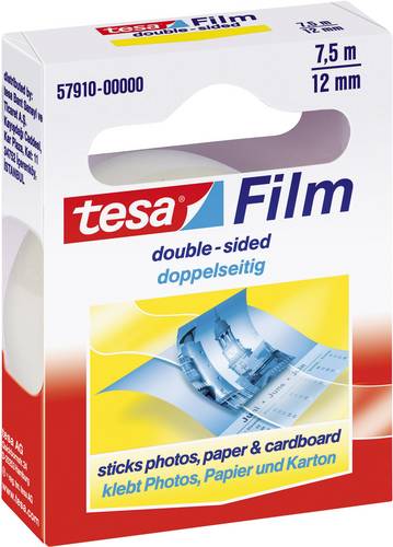 TESA 57910-00000-02 Doppelseitiges Klebeband tesafilm Transparent (L x B) 7.5m x 12mm