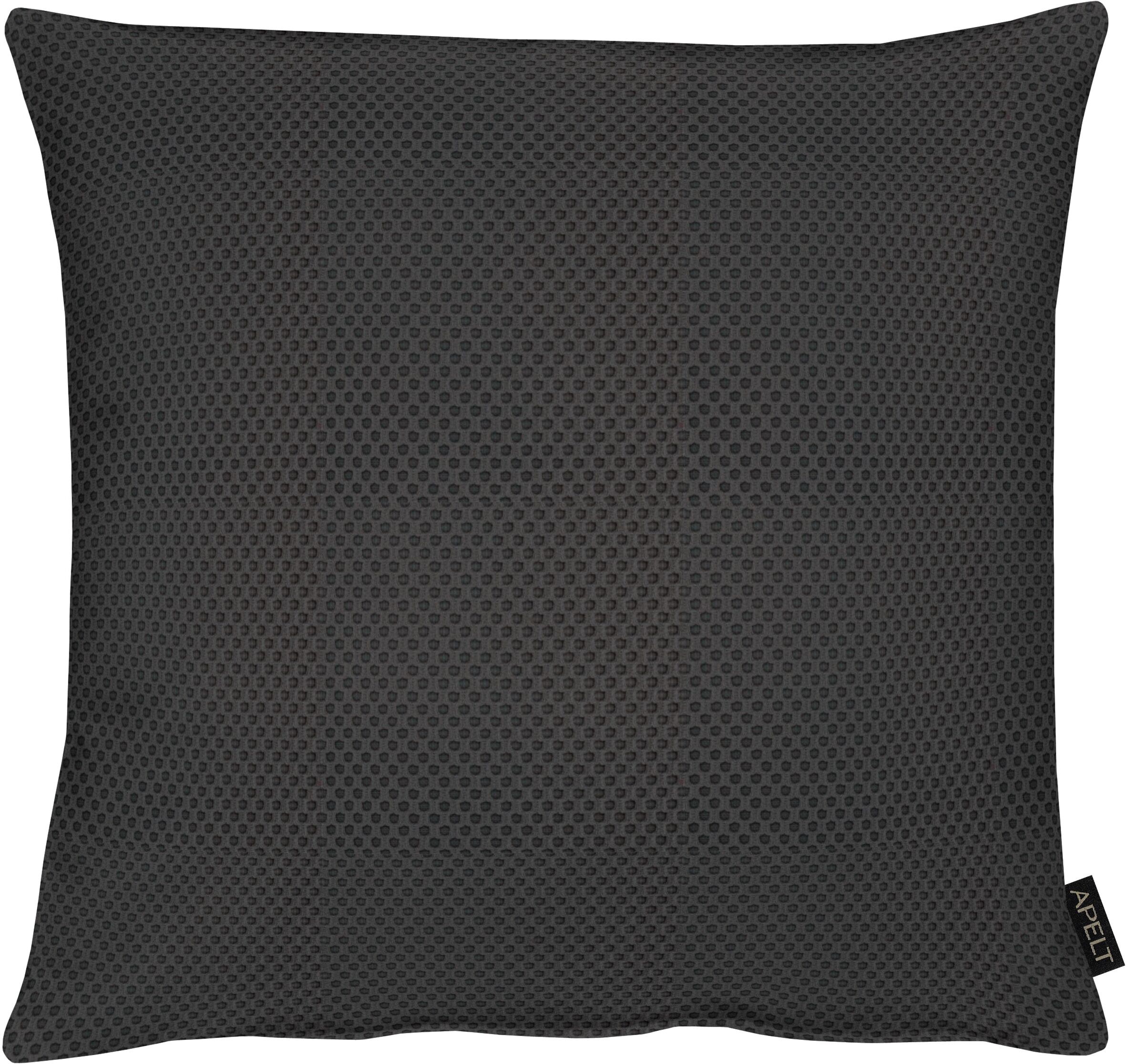 Dekokissen APELT "Miles", schwarz (schwarz, weiß), B:46cm L:46cm, Polyester, Dekokissen_Sitzkissen_Kissenhüllen, Dekokissen