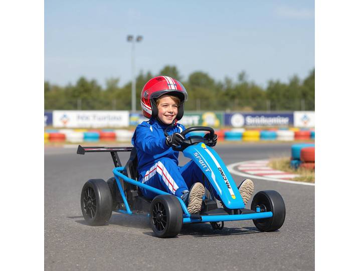 AIYAPLAY Gokart Électrique 24V Drift 8-12 Ans Bleu