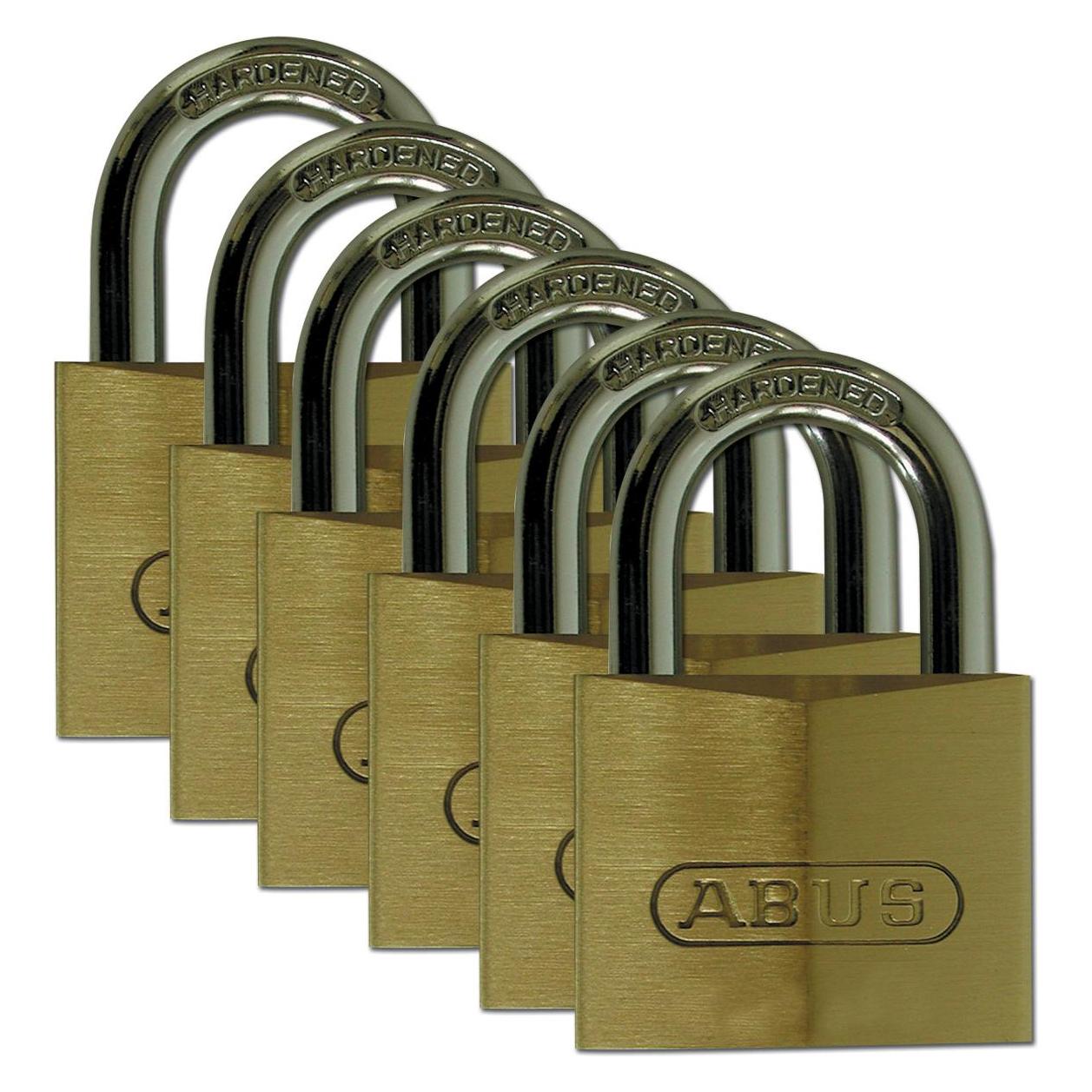 Brady Messingschloss mit Stahlbügel, Messingfarben, Bügelhöhe 27 mm, Bügelstärke 7mm (Keyed Differ (805834)