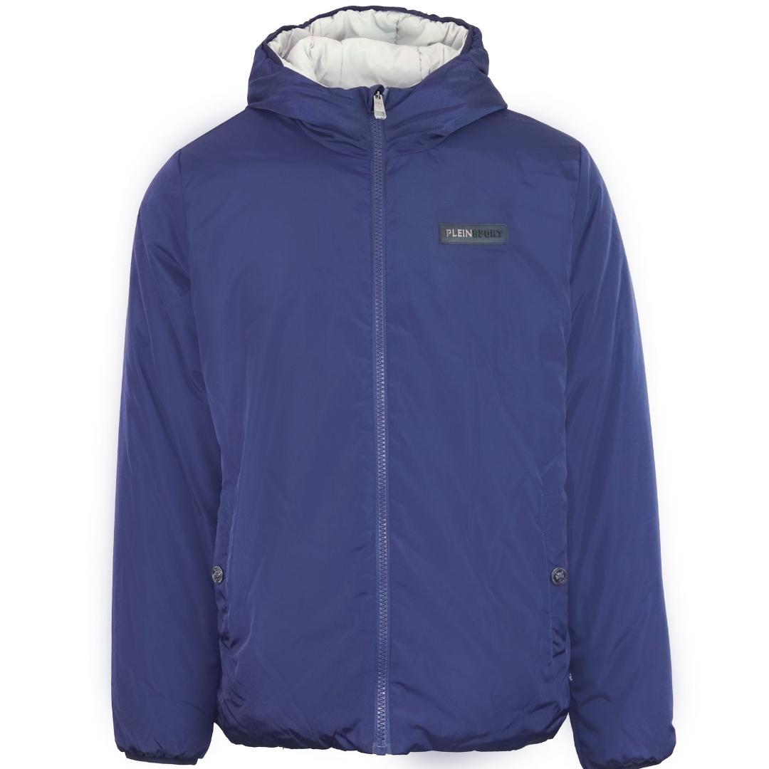 Plein Sport Patch Logo Omkeerbaar marineblauw jack