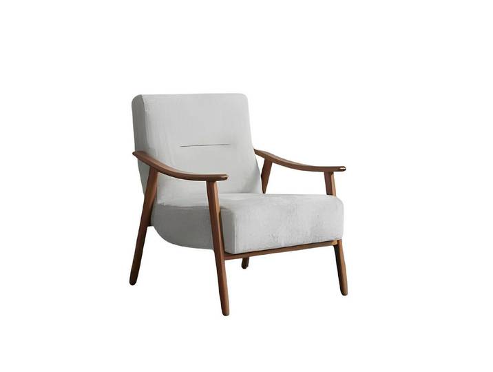 Xlmoebel Sessel Eleganter grauer Sessel mit hochwertigem Stoffbezug (Sessel), Hergestellt in Europa
