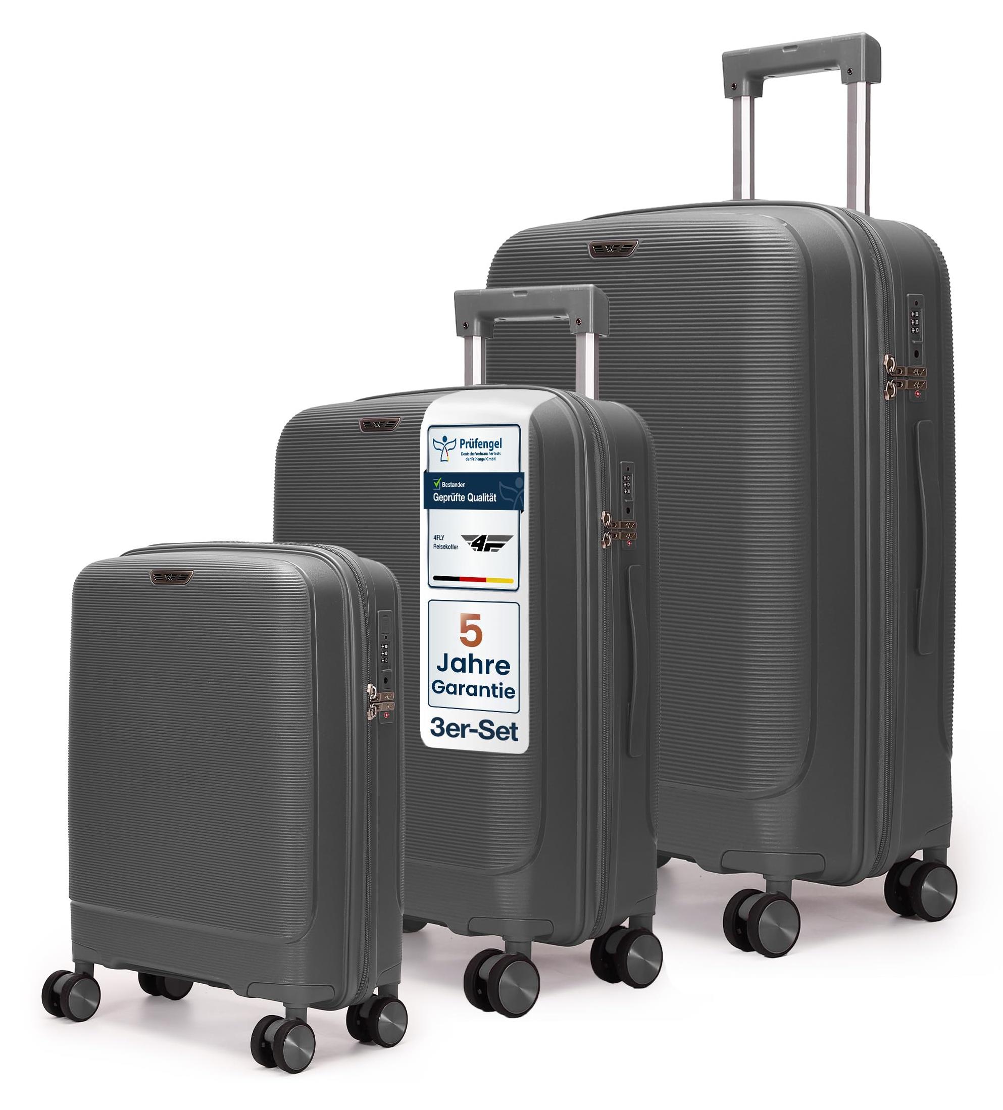 Hartschalen-Koffer-Set Reisekoffer Trolleyset - 3-teilig - 55 / 65 / 75 cm - Mit TSA-Schloss - Für Handgepäck und Reisegepäck