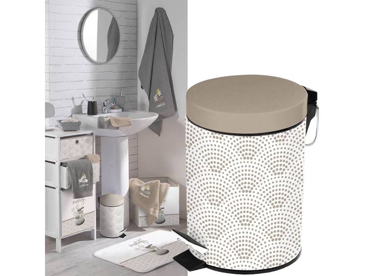 Treteimer, beige, Mülleimer, 3 Liter