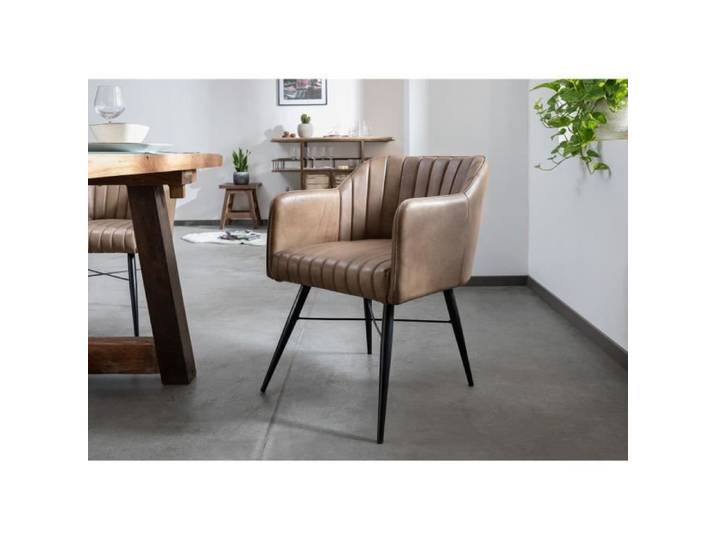 Chaise - Cuir (Beige) - IRON LABEL 12