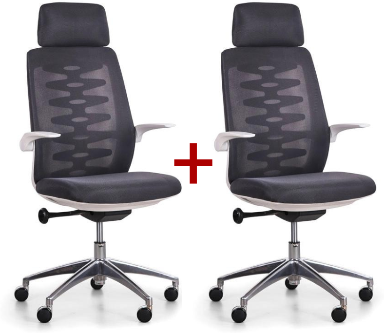 B2B Partner Bürostuhl mit Netzrückenlehne SITTA WHITE 1+1 GRATIS, schwarz