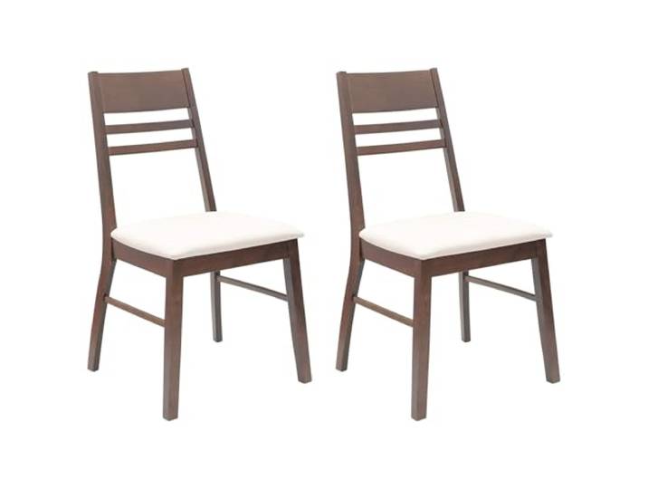 POUFGDR Esszimmerstühle, 2 Stück, Massivholz Schlichtes Design, ergonomische Rückenlehne, quadratische Beine, Verwendung in Küche, Wohnzimmer, Pflege mit feuchtem Tuch