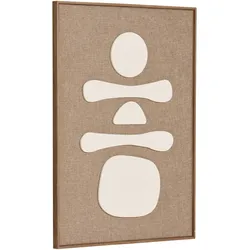 House Nordic Relief Wanddekoration Diva 50x70 cm, Braun/Beige - 50 x 2 x 70 cm, Modell 1