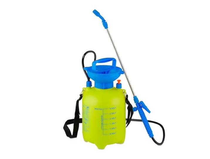 Relaxdays Pulvérisateur à Pression\, buse réglable\, pour l'arrosage de Vos Plantes\, 3 litres\, Jaune et Bleu