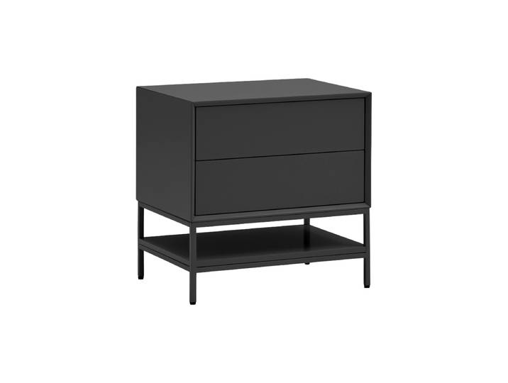 Design Beistell- und Nachttisch „Platt“ Schwarz Teulat