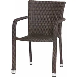 Siena Garden Minas Stapelsessel Gestell Aluminium schwarz, Fläche Gardino®-Geflecht
