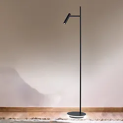Perenz LED-Stehleuchte, 14 W, schwarzes Metall, verstellbarer Spot und Streulicht, modernes Design, elegante Höhe von 152 cm