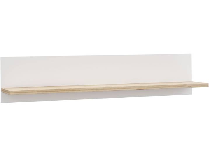 Wandboard FORTE Vankka Regal Wandmontage , weiss (planked eiche, weiß), B:120cm H:25,6cm T:21,9cm, Holzwerkstoff, Regale, Wandboard, Wandregal, zweifarbiges Dekor, einfache Montage