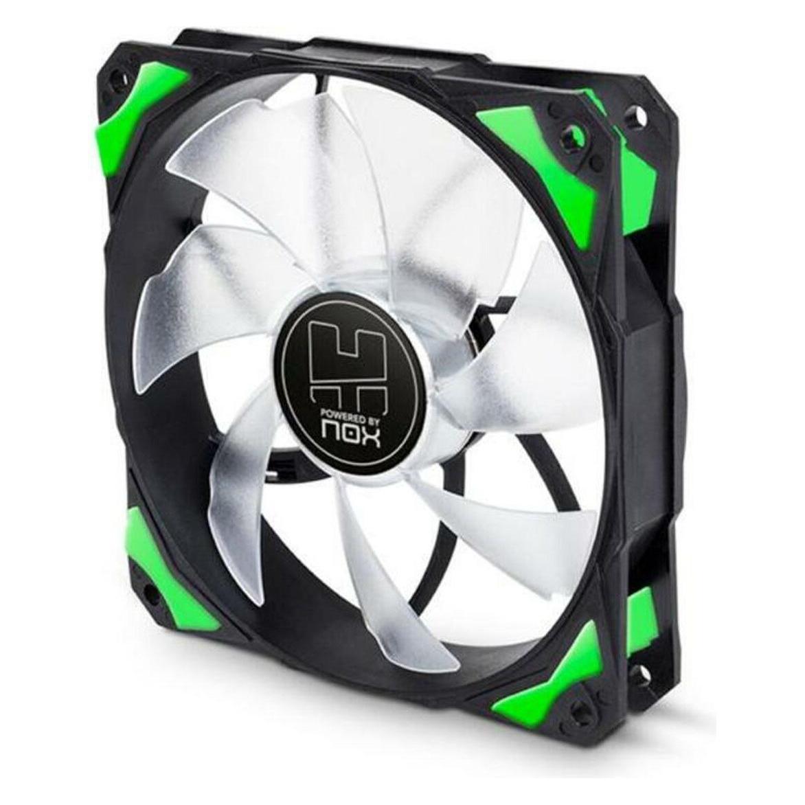 Nox H-Fan LED Computergehäuse Ventilator 12 cm Schwarz (120 mm, 1x) (NXHUMMERF120LG)