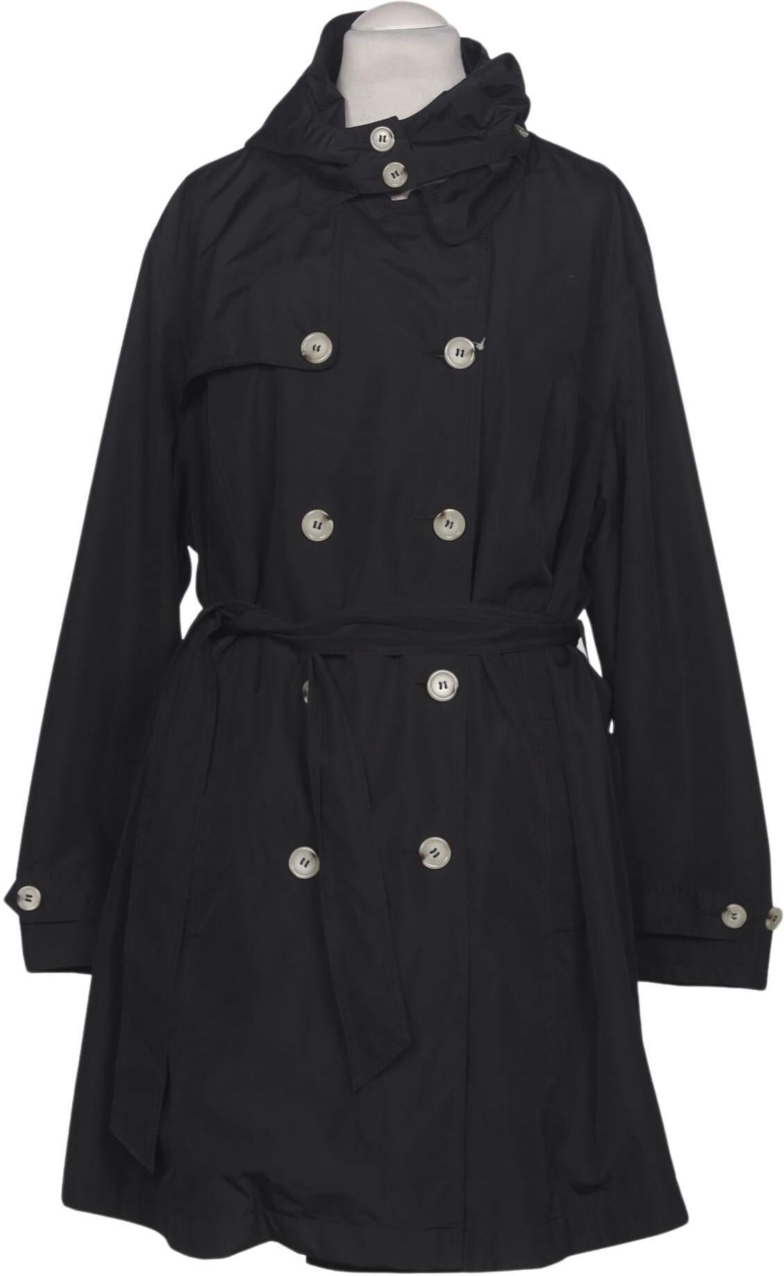 Ulla Popken Damen Mantel, Schwarz, Gr. 4Xl, Tex / Membran / Synthetik - Second Hand