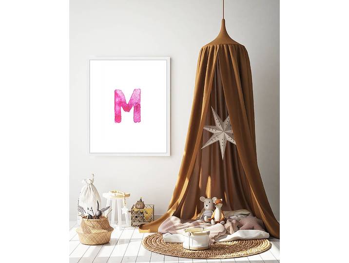 Tableau déco Letter M 53 x 63cm Multicolore