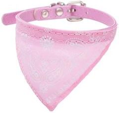 Inspired Living Pet Charm Adjustable Bandana Collar For Cats & Small Dogs pink