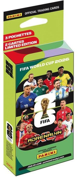 Panini FIFA Wereldbeker 2026 Trading Card Game blisterverpakking met 3 boosterpakketten en 24 kaarten inclusief 2 kaarten in beperkte oplage