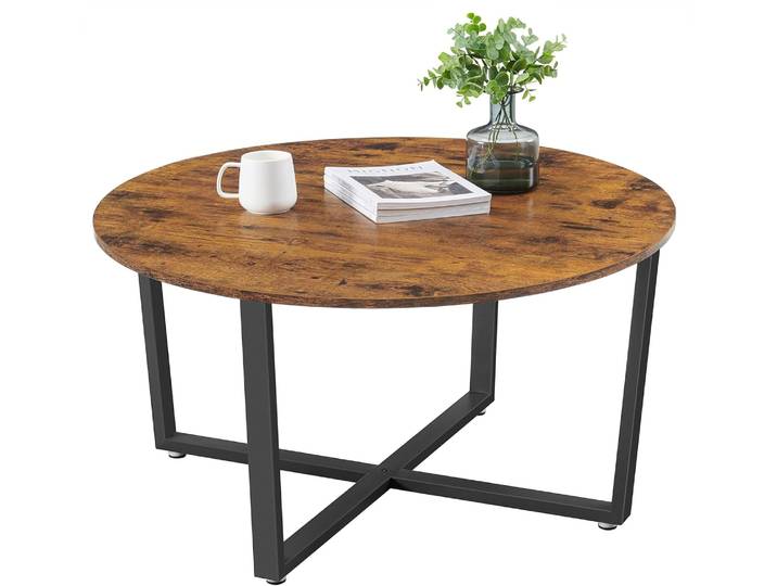 Couchtisch Industriestil Stahlrahmen Rustikal Braun