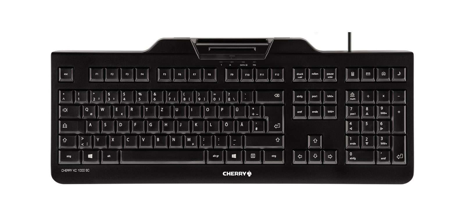 Cherry KC 1000 SC bekabeld toetsenbord met ES-lay-out en smartcard-functionaliteit, zwart
