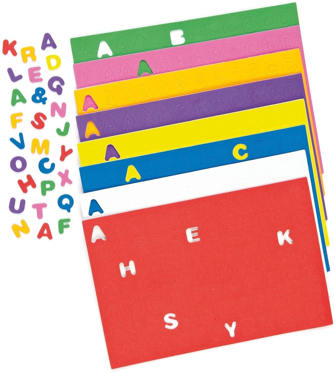 Zelfklevende Hoofdletters Foam Stickers - 600 Stuks - Creatieve Knutselbenodigdheden voor Kinderen