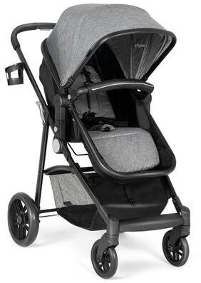 Costway 2-in-1 Foldable Pushchair Newborn Infant Baby Stroller-Gray