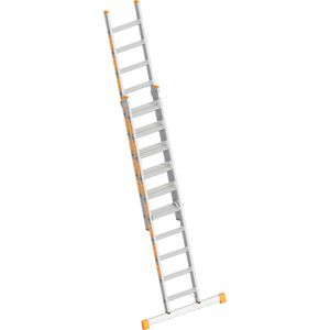 Layher Schiebeleiter Topic 1032, 2 x 10 Stufen, 2-teilig, Arbeitshöhe: 5,10 m
