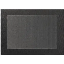 ASA Selection PVC Tischset mit Gewebtem Rand, Platzdeckchen, Platzset, PVC, Schwarz, B 33 cm, 78055076