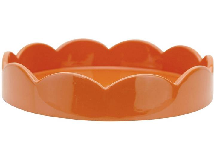 Addison Ross - Dienblad Orange Sint-jakobsschelp rond 20cm - Serveerplateaus