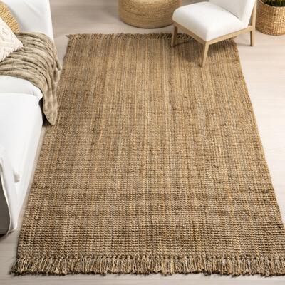 Nuloom Delilah Solid Chunky Jute Tassel Area Rug
