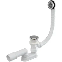 Alcadrain Badewanne Ab- und Überlaufgarnitur CLICK/CLACK, chrom 57 cm