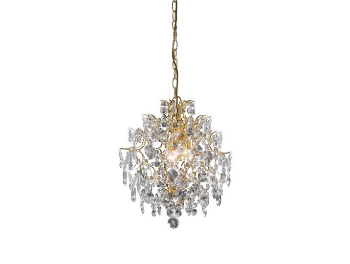 Lustre 3xe14 or et transparent