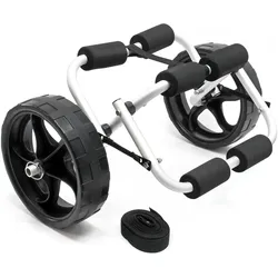 Wiltec, Wassersportträger, Alu Transportwagen faltbar 45kg Kajakwagen Kanuwagen PU Bootswagen Bootstrailer