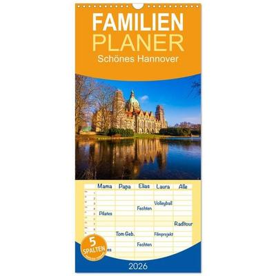 Familienplaner 2026 - Schönes Hannover mit 5 Spalten (Wandkalender, 21 x 45 cm) CALVENDO