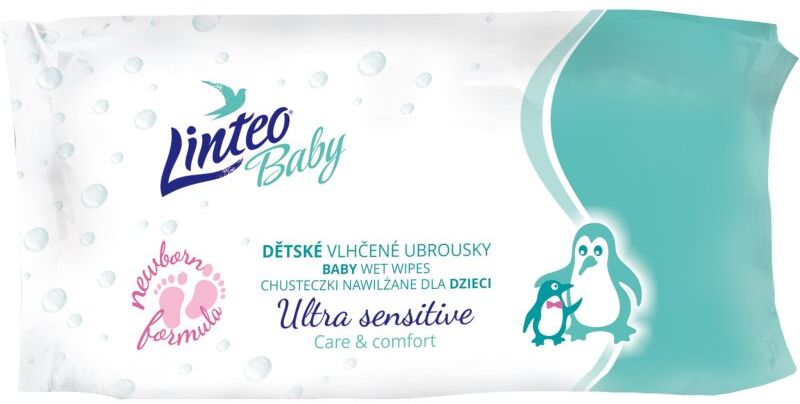 Linteo Baby Ultra Sensitive lingettes douces pour bébé 64 pcs